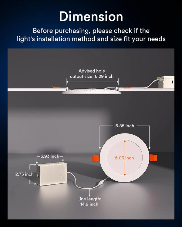 Lumary 6" Smart Recessed Light Pro