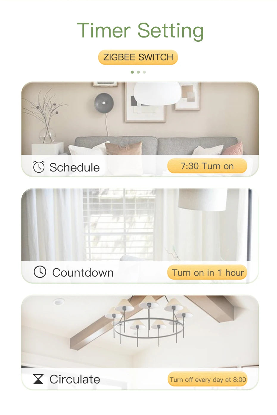 BSEED Zigbee Touch Light Switches