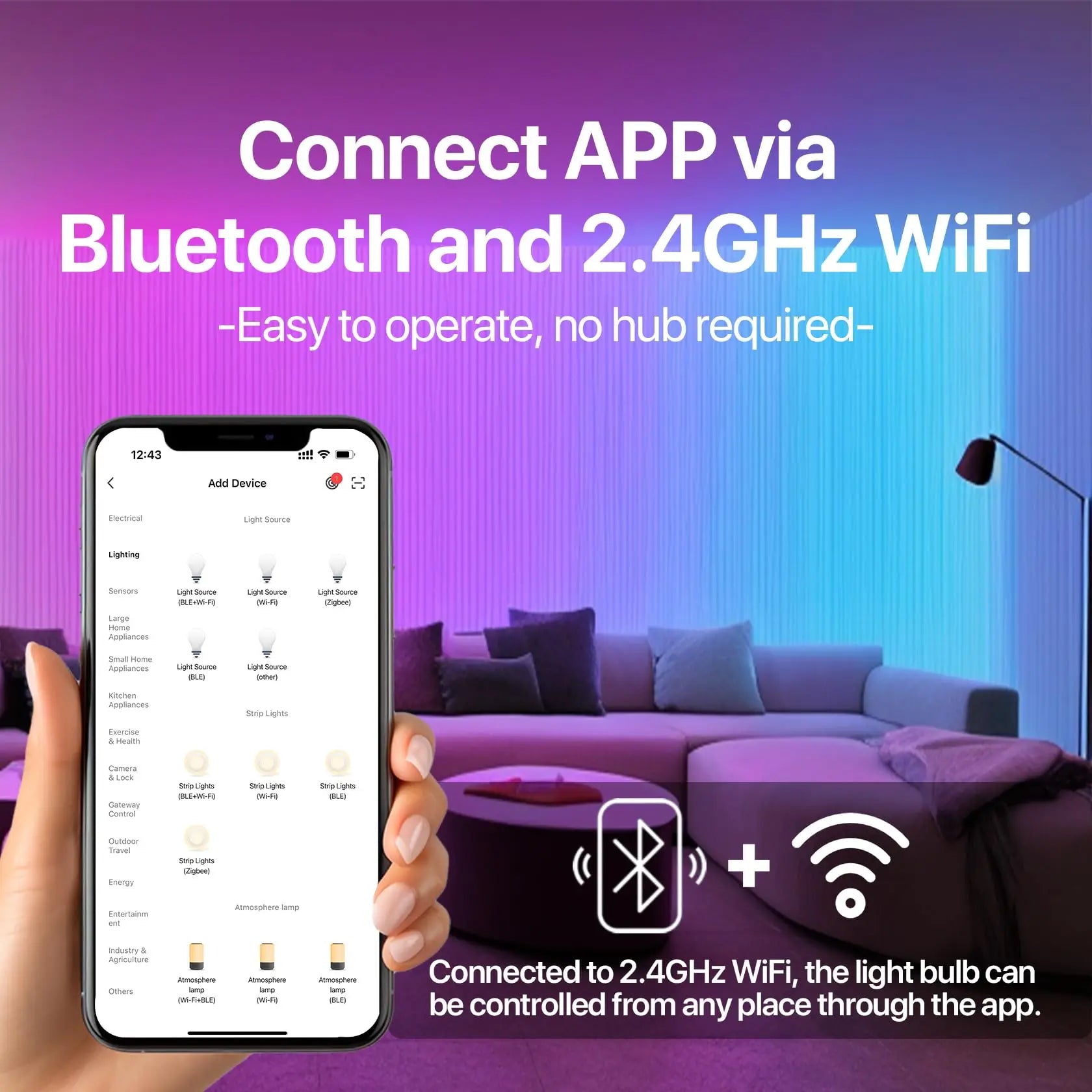 4-Pack E12 Smart RGB Bulbs