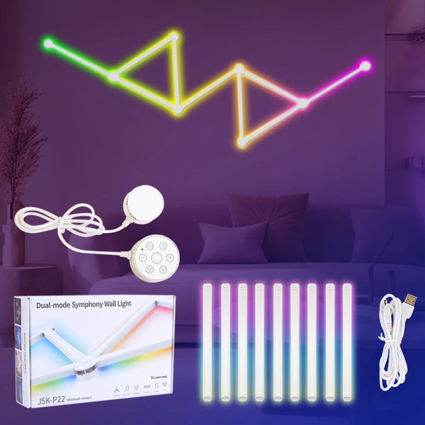6/9-Pack RGB LED Light Bars – USB Powered, Music Sync, App Controlled