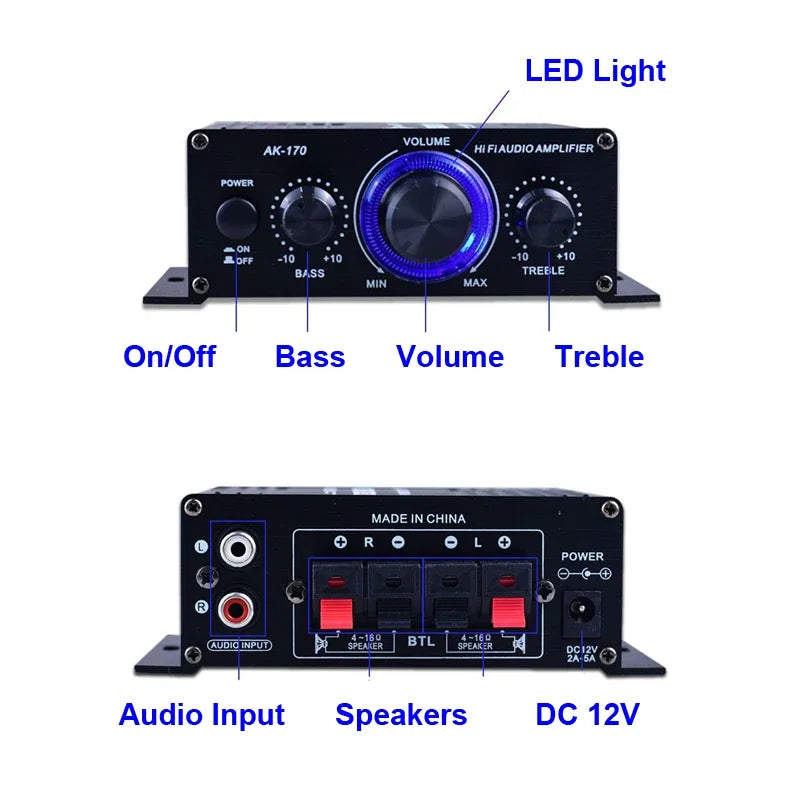 AK170 Mini Digital Power Audio Amplifier