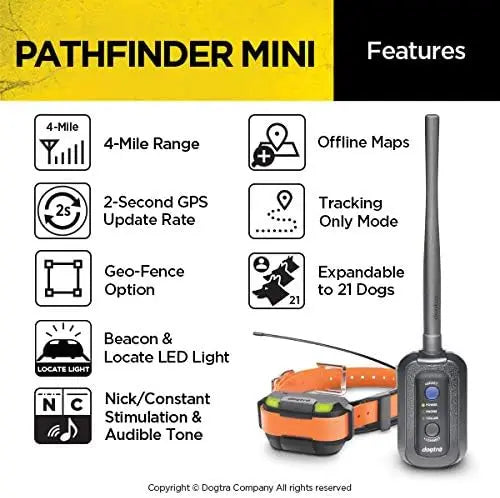 Pathfinder Mini GPS Dog Training Collar