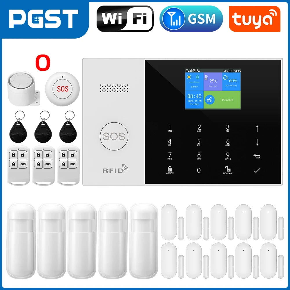 PGST Tuya Smart GSM WiFi Alarm System