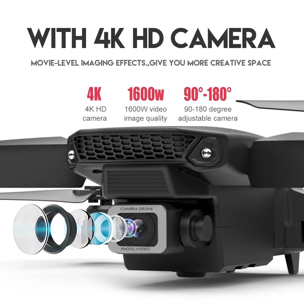 E88 Pro FPV Drone – 4K/1080P HD Camera, WiFi, Foldable RC Quadcopter
