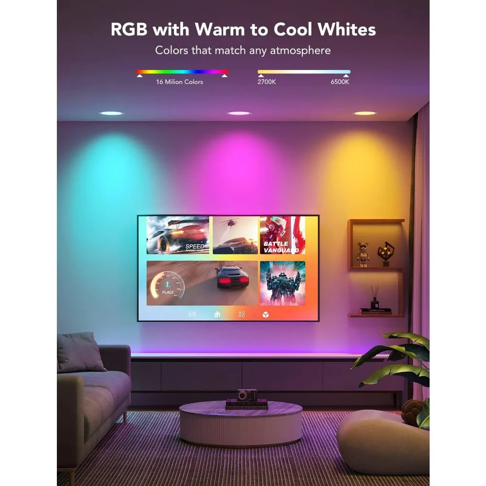 6" Smart RGBWW LED Recessed Downlight
