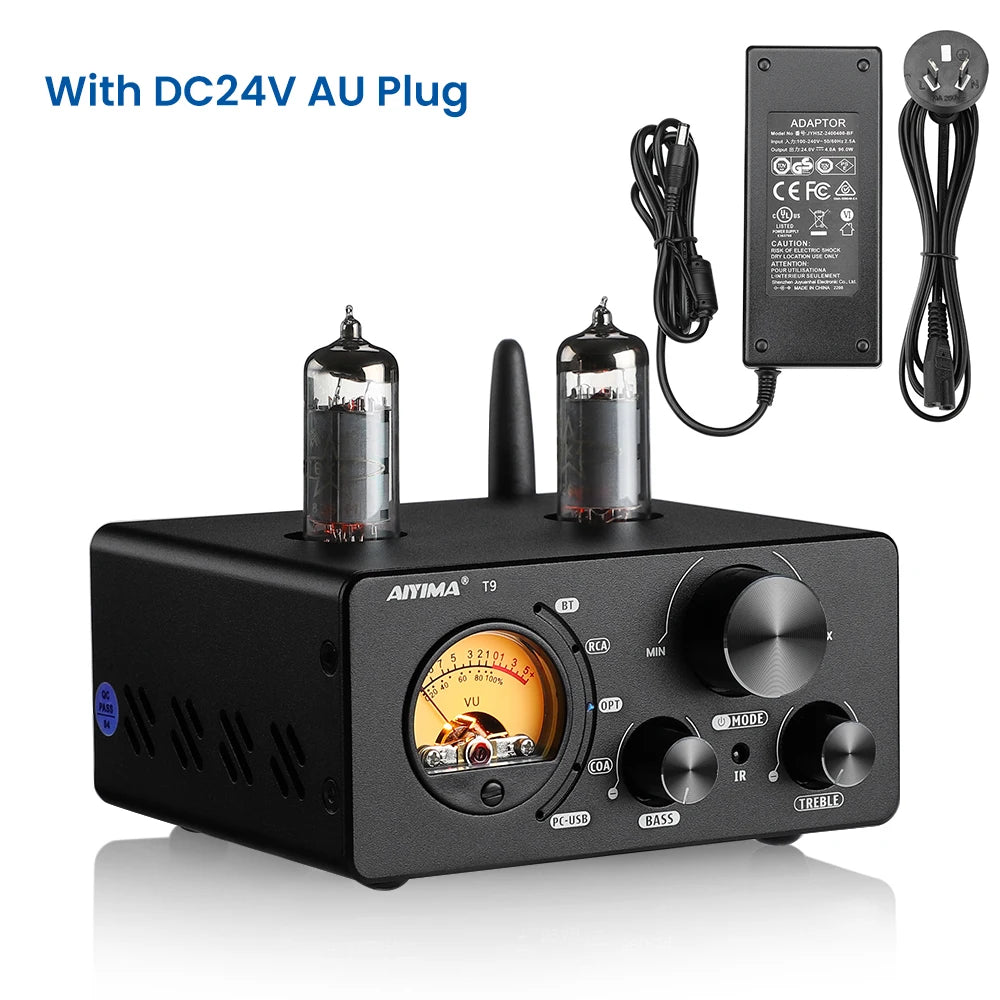 AIYIMA T9 HiFi Bluetooth 5.0 Vacuum Tube Amplifier