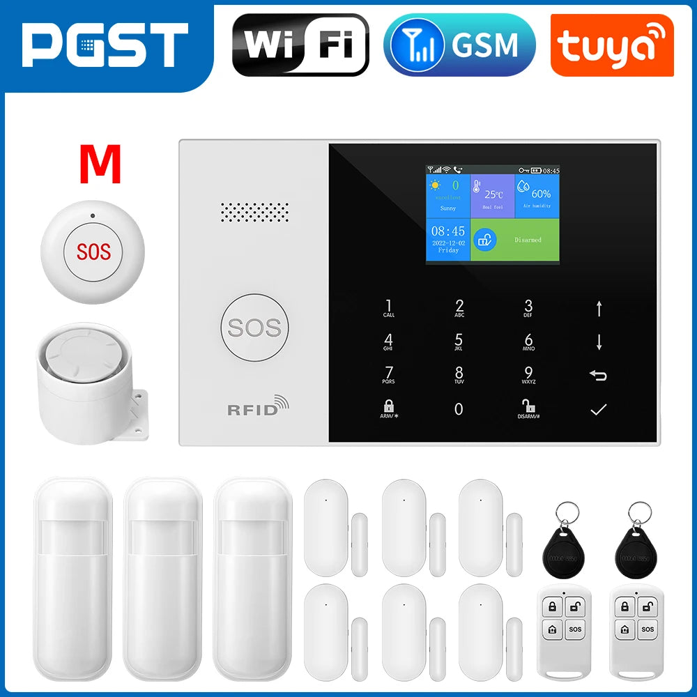 PGST Tuya Smart GSM WiFi Alarm System