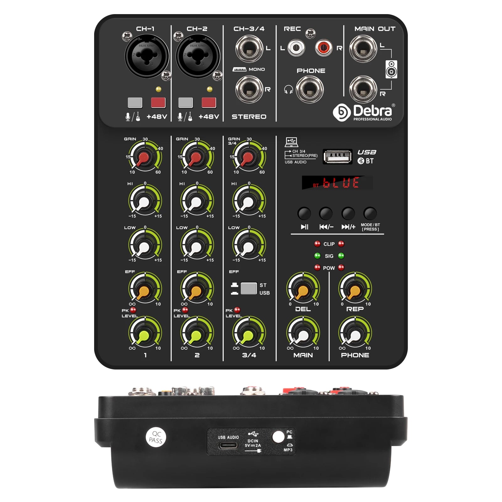 V4 Audio Interface Mixer