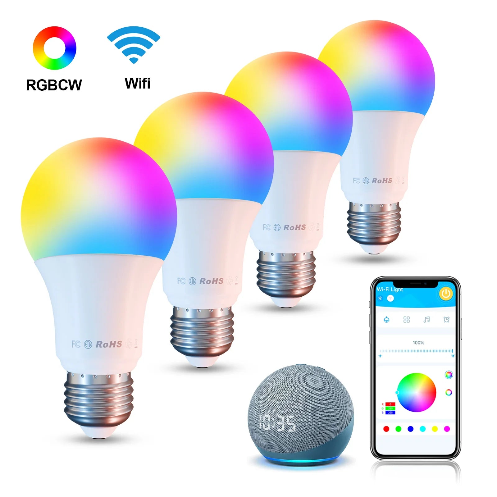A19 9W Smart WiFi Light Bulbs