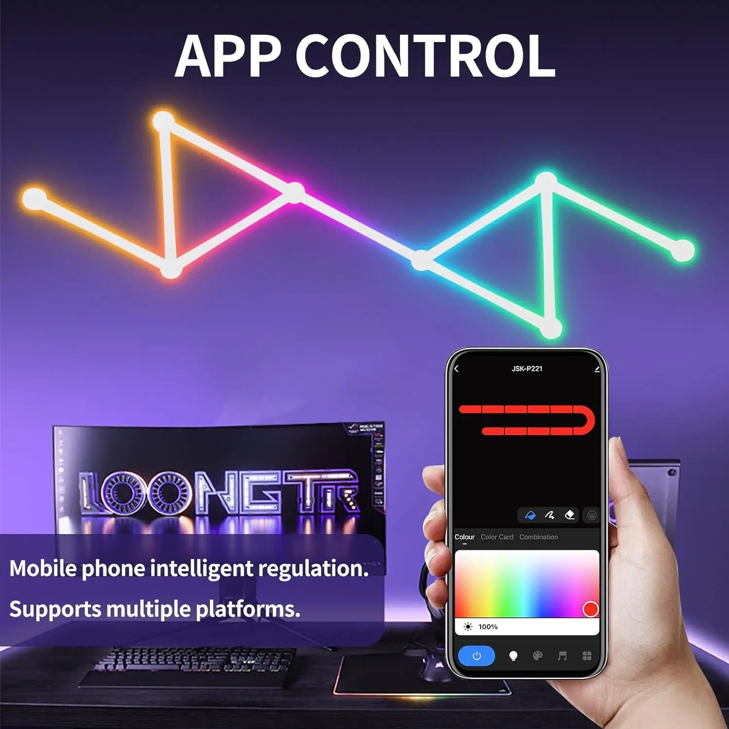 6/9-Pack RGB LED Light Bars – USB Powered, Music Sync, App Controlled
