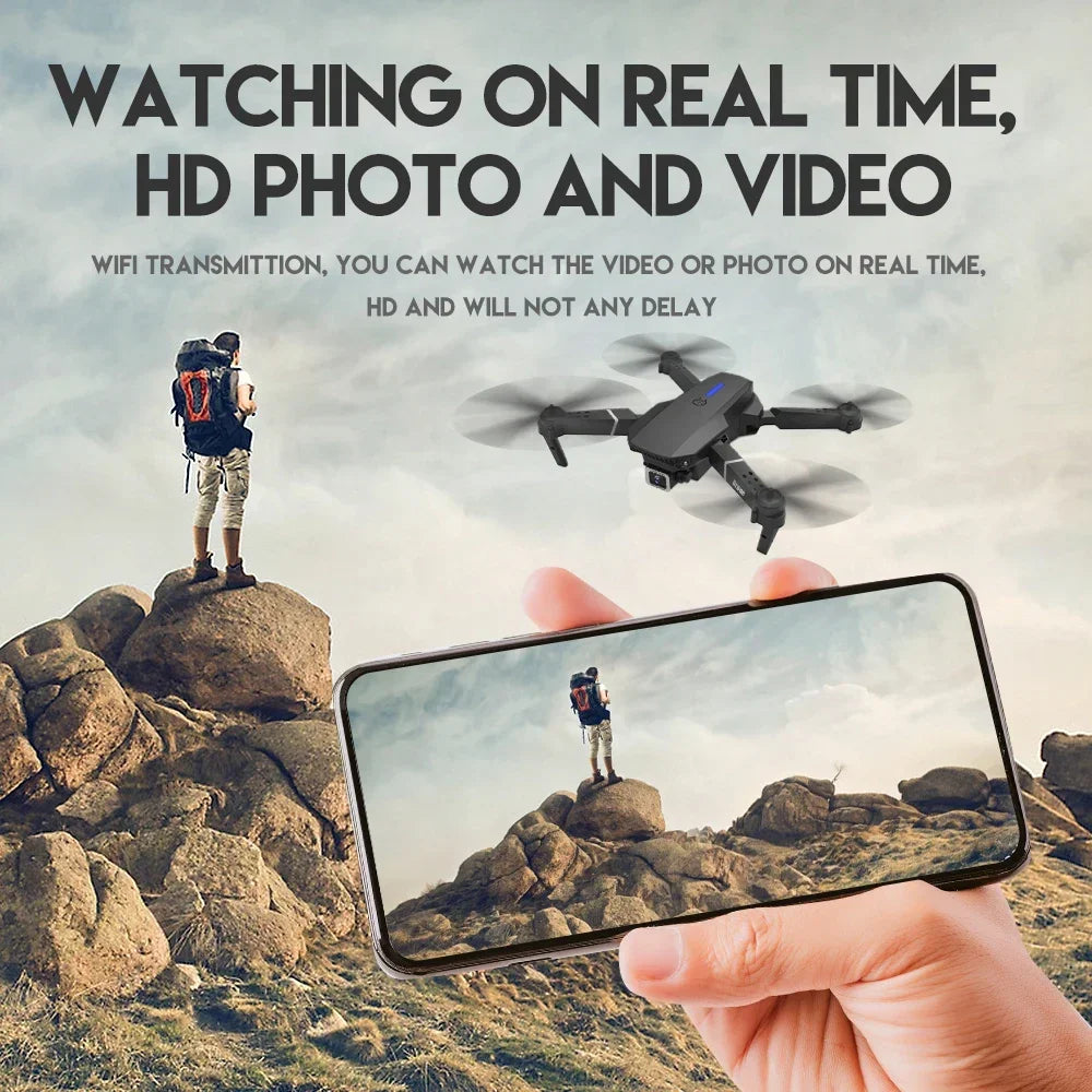 E88 Pro FPV Drone – 4K/1080P HD Camera, WiFi, Foldable RC Quadcopter