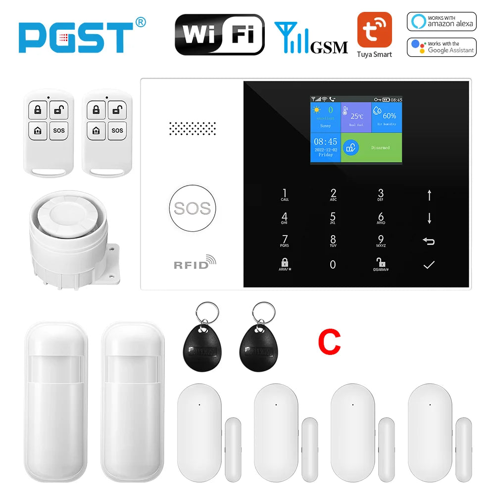 PGST Tuya Smart GSM WiFi Alarm System