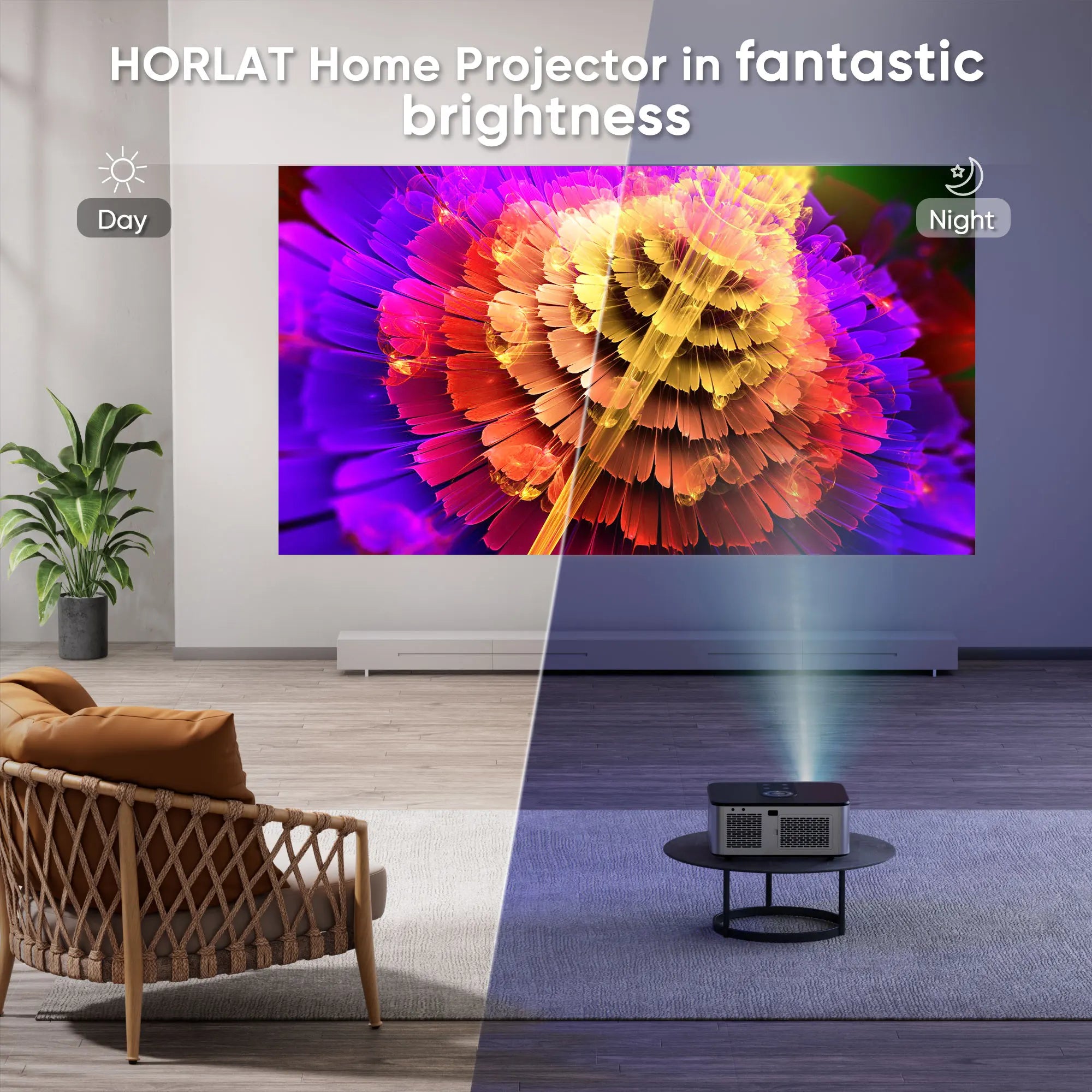 HORLAT T03 1100 ANSI Lumens 4K LED Projector