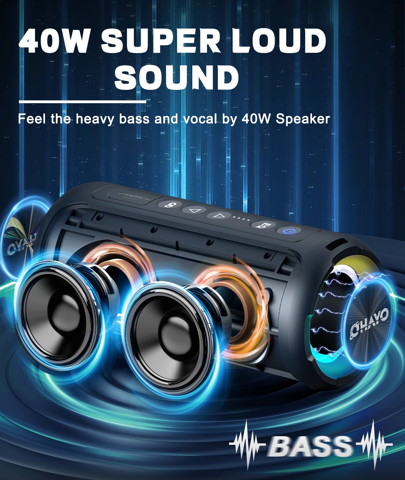 Ortizan 40W Bluetooth Speaker
