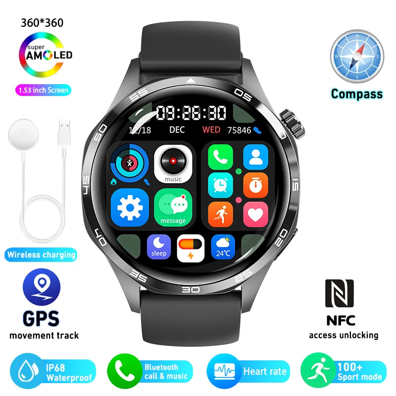 Huawei GT5 Pro Smartwatch – GPS, NFC, AMOLED, Bluetooth Call, IP67 Waterproof