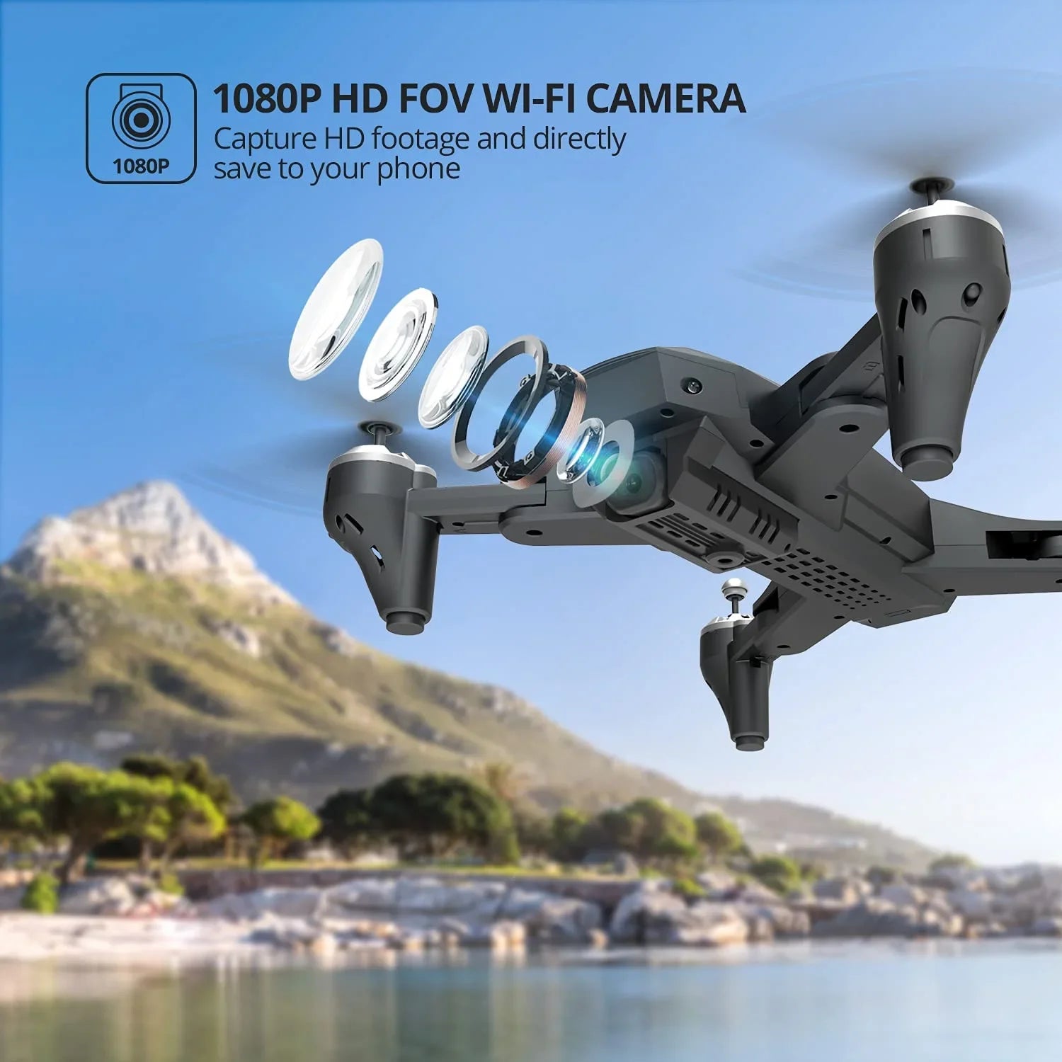Deerc D10 Drone – 1080P FHD FPV