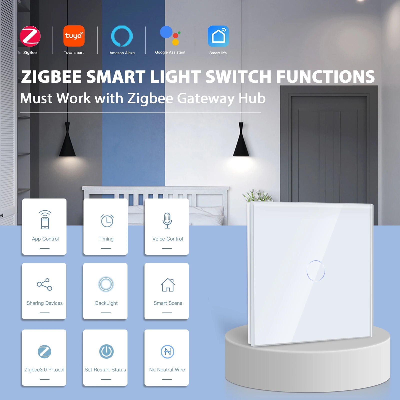BSEED Zigbee Touch Light Switches