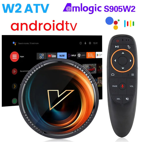 W2 Android 11 TV Box – 4K AV1, Amlogic S905W2, Dual-Band WiFi, Google Voice Remote