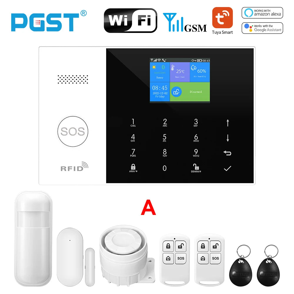 PGST Tuya Smart GSM WiFi Alarm System