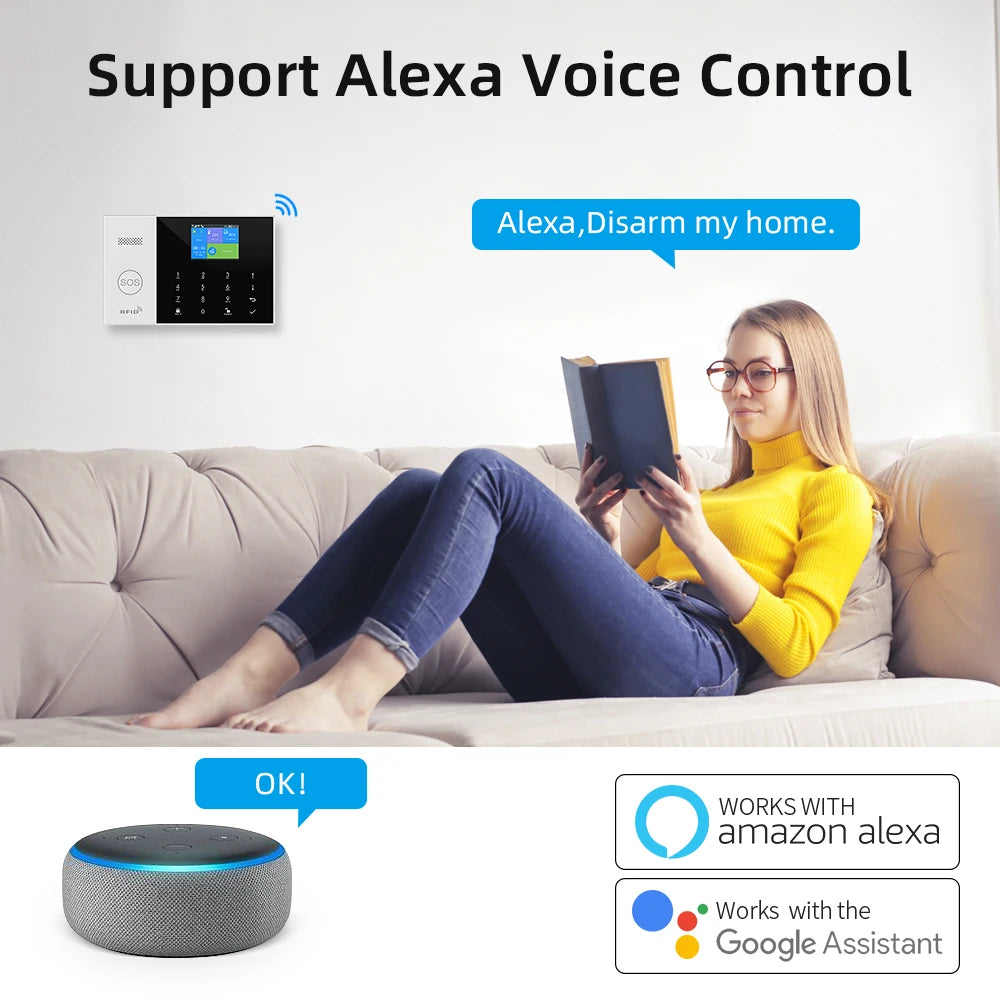 PGST Tuya Smart GSM WiFi Alarm System
