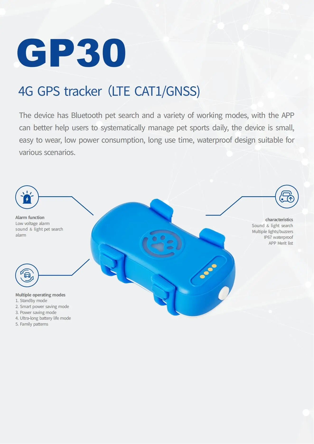 4G Waterproof Dog Cat Finder Mini Tracking Device