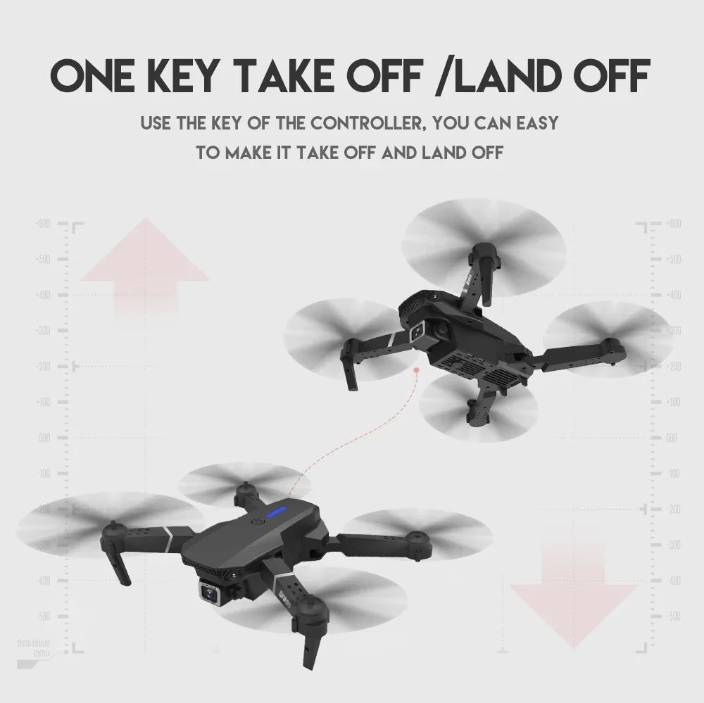 E88 Pro FPV Drone – 4K/1080P HD Camera, WiFi, Foldable RC Quadcopter