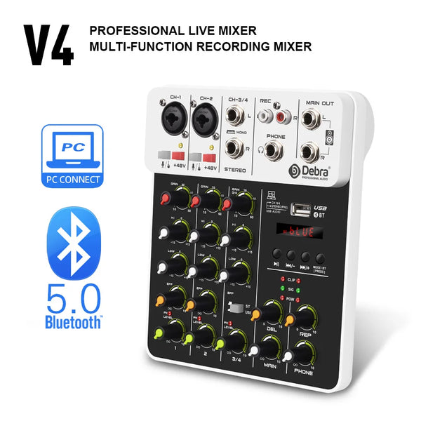 V4 Audio Interface Mixer